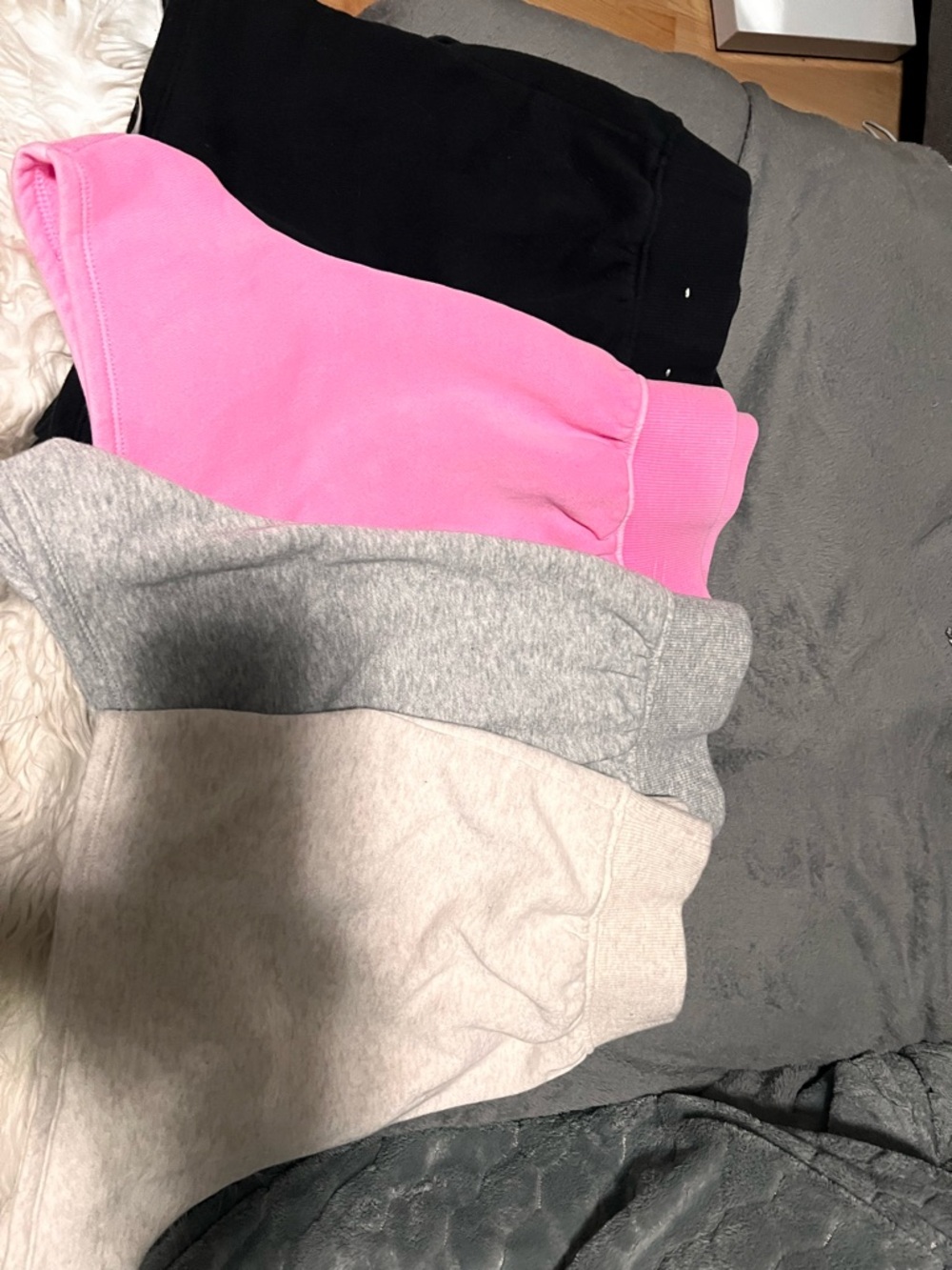 Women’s  SweatShorts 4 pc bundle $16 in Pink, Black, Gray, Cream